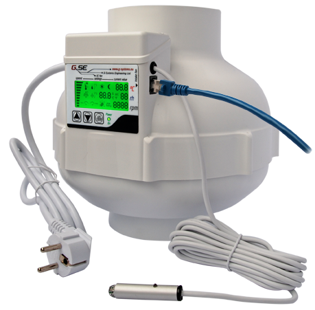 EC fan 125mm LCD-display 800m³/h
