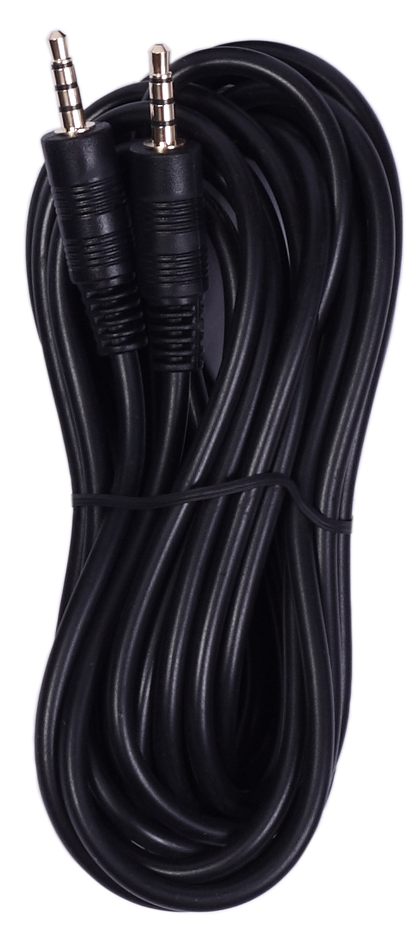 Cable 2x Stereo-jack 3.5mm 4pole black