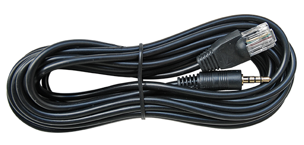 Стерео жак 3.5мм до RJ45 кабел черен 4 метра
